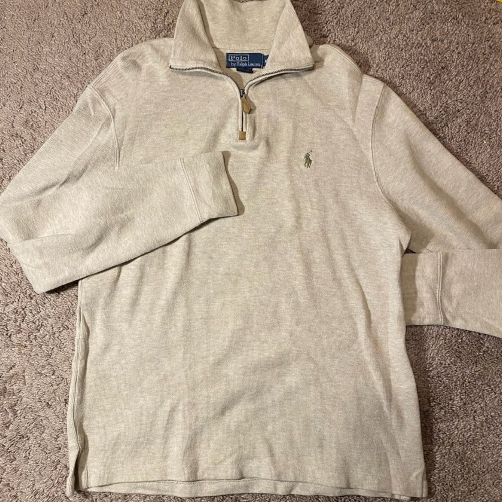Polo by Ralph Lauren Cream Zip Up Sweater